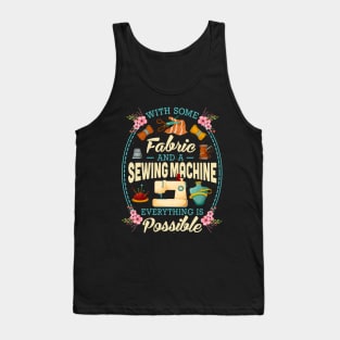 Funny Sewing Sewer Design Tank Top